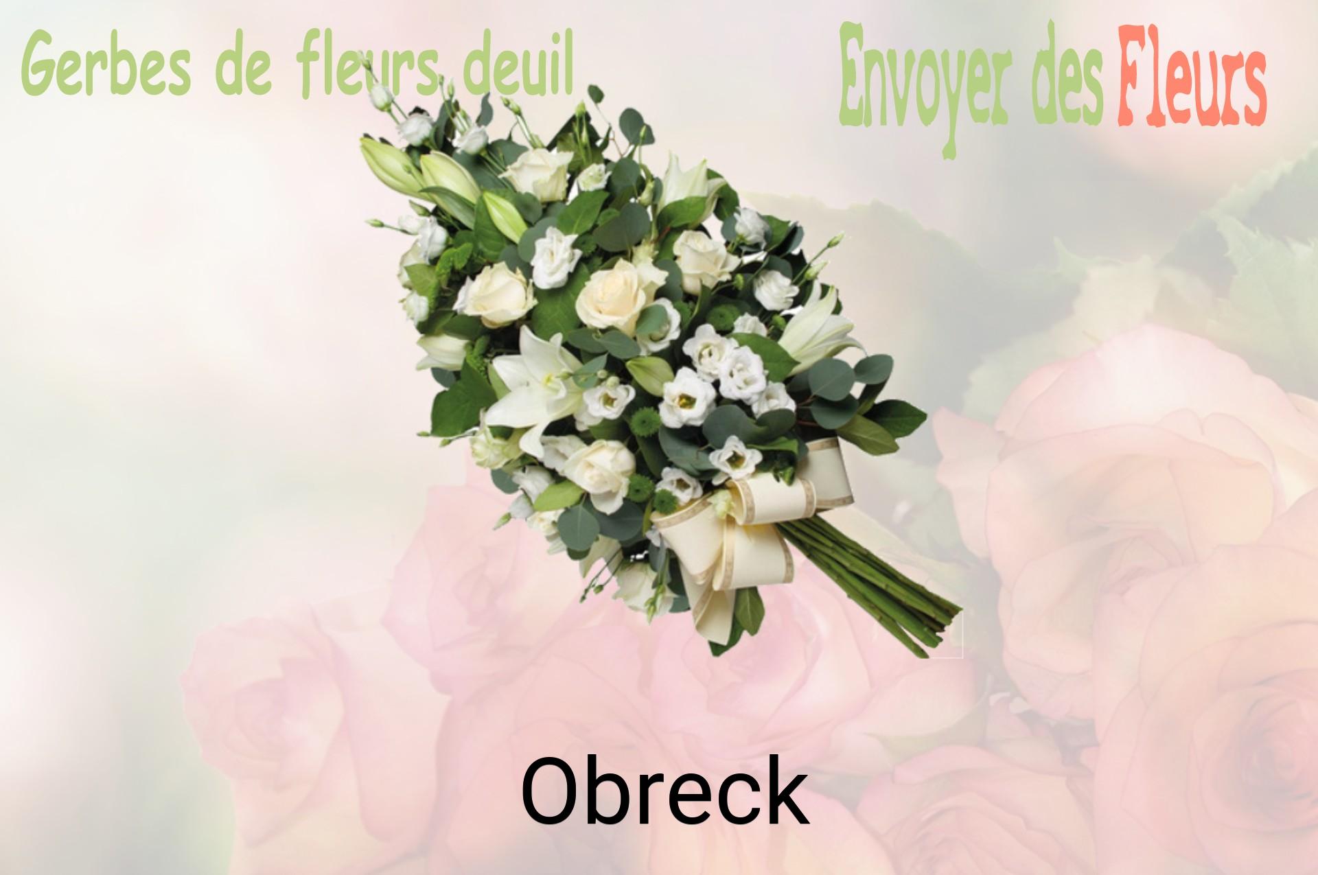 Gerbe de fleurs de deuil livrée à Obreck